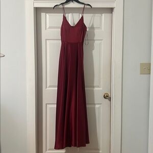 B Darlin Wine Red Maxi Dress